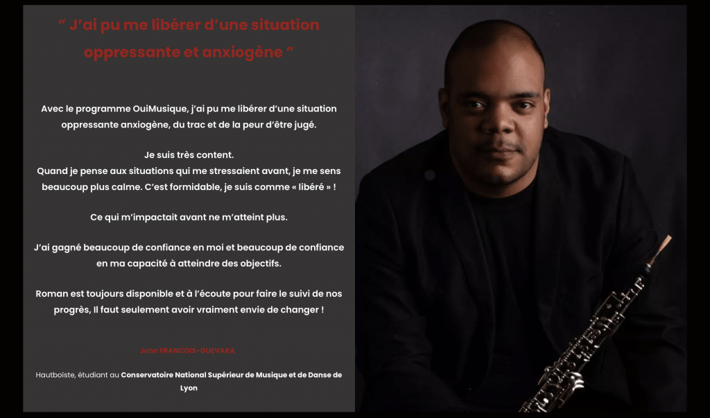 Témoignage gestion du Trac CNSMD John – Ouimusique 21