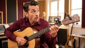 Musicien surpris par l'indication inattendue de son accordeur